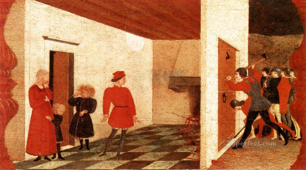Miracle Of The Desecrated Host Scene 2 early Renaissance Paolo Uccello Oil Paintings